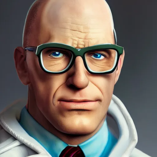 Image similar to Dr. Venture in real life, realistic, very realistic, hyperrealistic, highly detailed, very detailed, extremely detailed, detailed, digital art, oil painting, trending on artstation, headshot and bodyshot, detailed face, very detailed face, extremely detailed face, HD Quality, 8k resolution