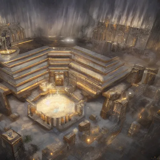 Image similar to god\'s third temple, concept art, unreal engine, 8k UHD, trending on art station