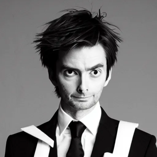 Image similar to photograph of a 2 5 year old david tennant in a tuxedo