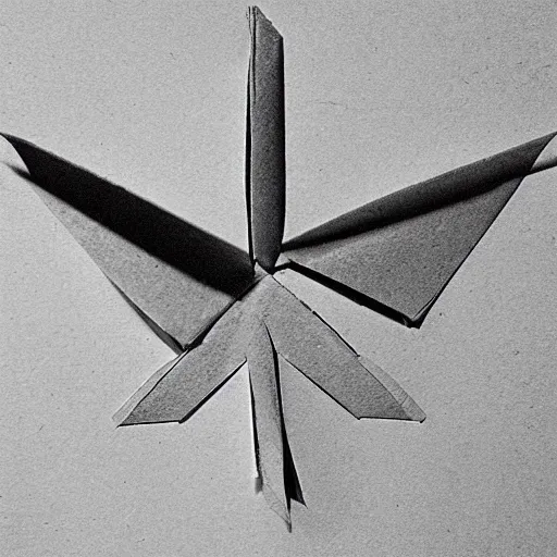 Image similar to a paper crane by michelangelo