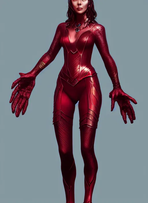 a hyperdetailed render of scarlet witch, a 3 d render, Stable Diffusion