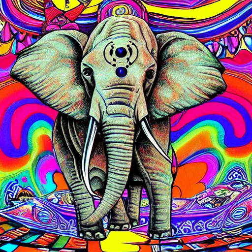 trippy elephant backgrounds