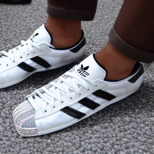 Prompt: adidas japanese jikatabi, sneakers with a divided toe