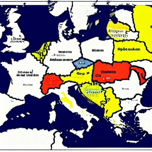 Image similar to map of europe with USSR highlighted, 1945