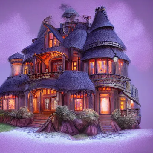 Image similar to a fantasy house, digital art