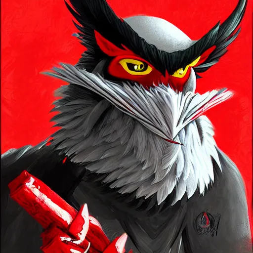 Image similar to artstation epic tengu digital painting, very detailed, , portrait, high contrast