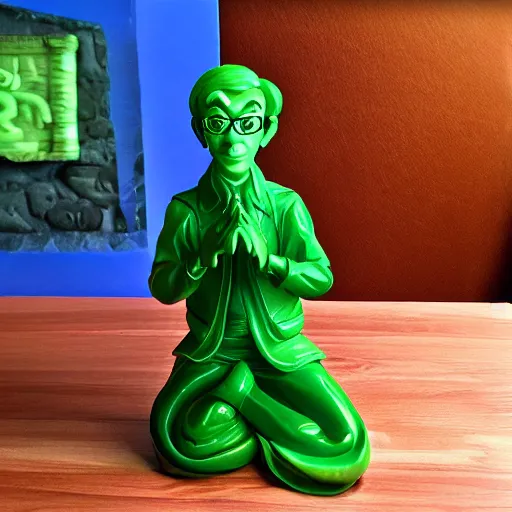 Prompt: a Jade sculpture of Scooby Doo, 4K photography, highly detailed.