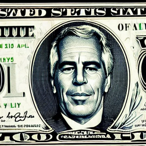 Image similar to United States 1 Dollar Bill - Jeffrey Epstein Profile