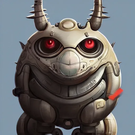 Image similar to a mechanical robot with camera lens eyes in the shape of a cute fat obese dragon, intricate, highly detailed, artstation, concept art, smooth, sharp focus, art by artgerm and greg rutkowski