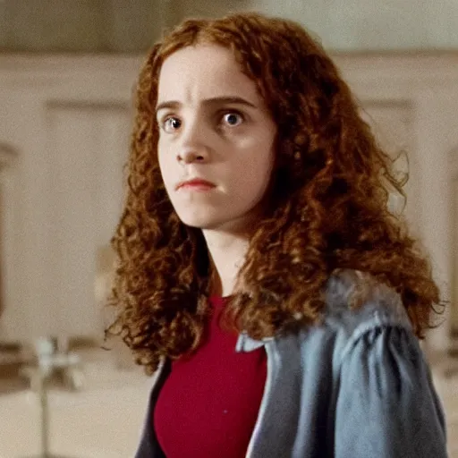 Image similar to film still of Hermione Granger.