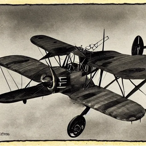 Image similar to dragon fighting ww1 biplanes