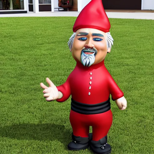 Prompt: guy fieri lawn gnome, realistic 4k photo