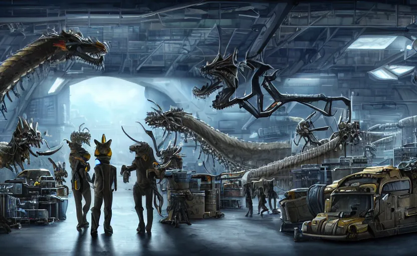 epic scenic shot, highly detailed weapons laboratory, | Stable ...