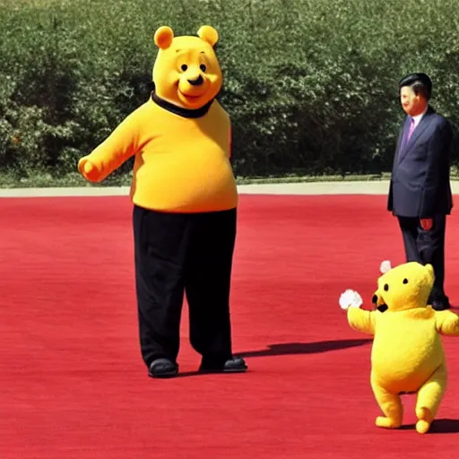 Image similar to Xi Jinping as Winnie The Pooh