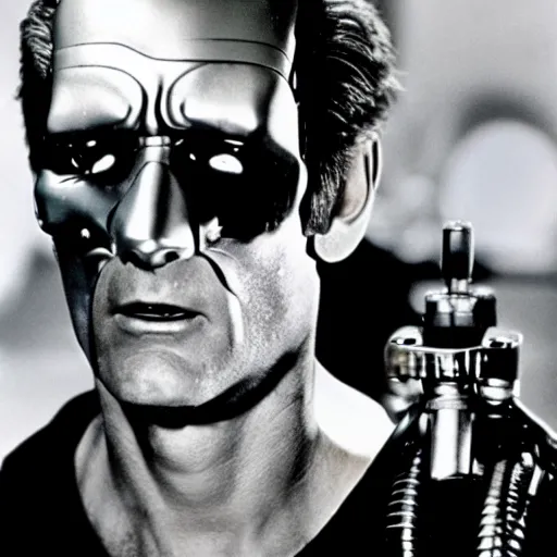 Image similar to bill murray plays the terminator in terminator 2, movie still, promotional shot