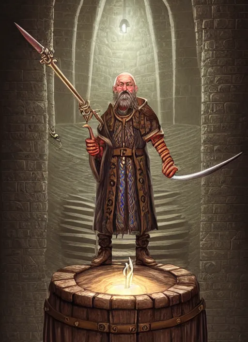 Image similar to highly detailed, hyper realistic wizard with a dungeon background by studio muti