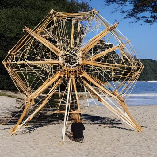 Image similar to a strandbeest by theo jansen