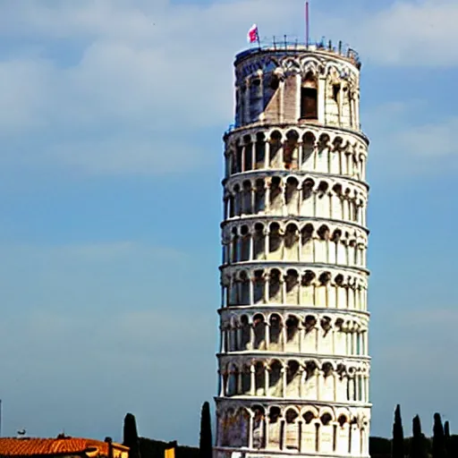 Image similar to a demolished and ruined leaning tower of pisa