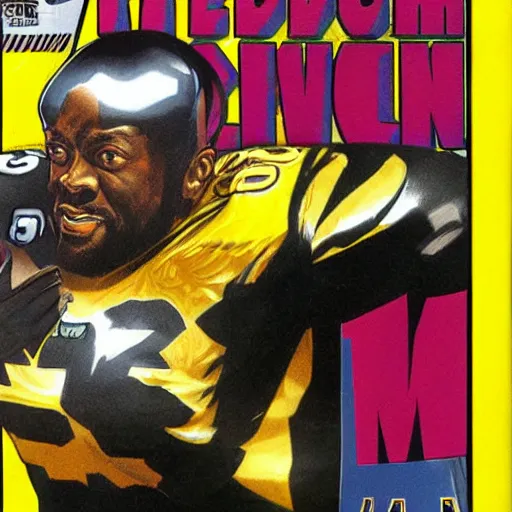 Prompt: comic book cover for'coach tomlin wins the superbowl ', art by alex ross