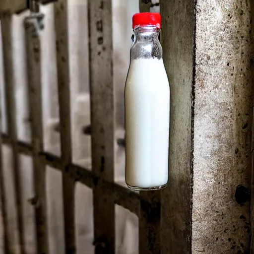 Image similar to bottle of milk inside a jail