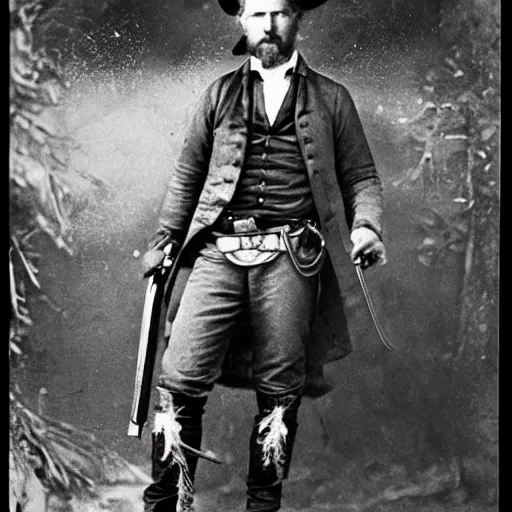 Image similar to will farrell in the old west, 1 8 0 0 s, historical image, highly detailed, high resolution