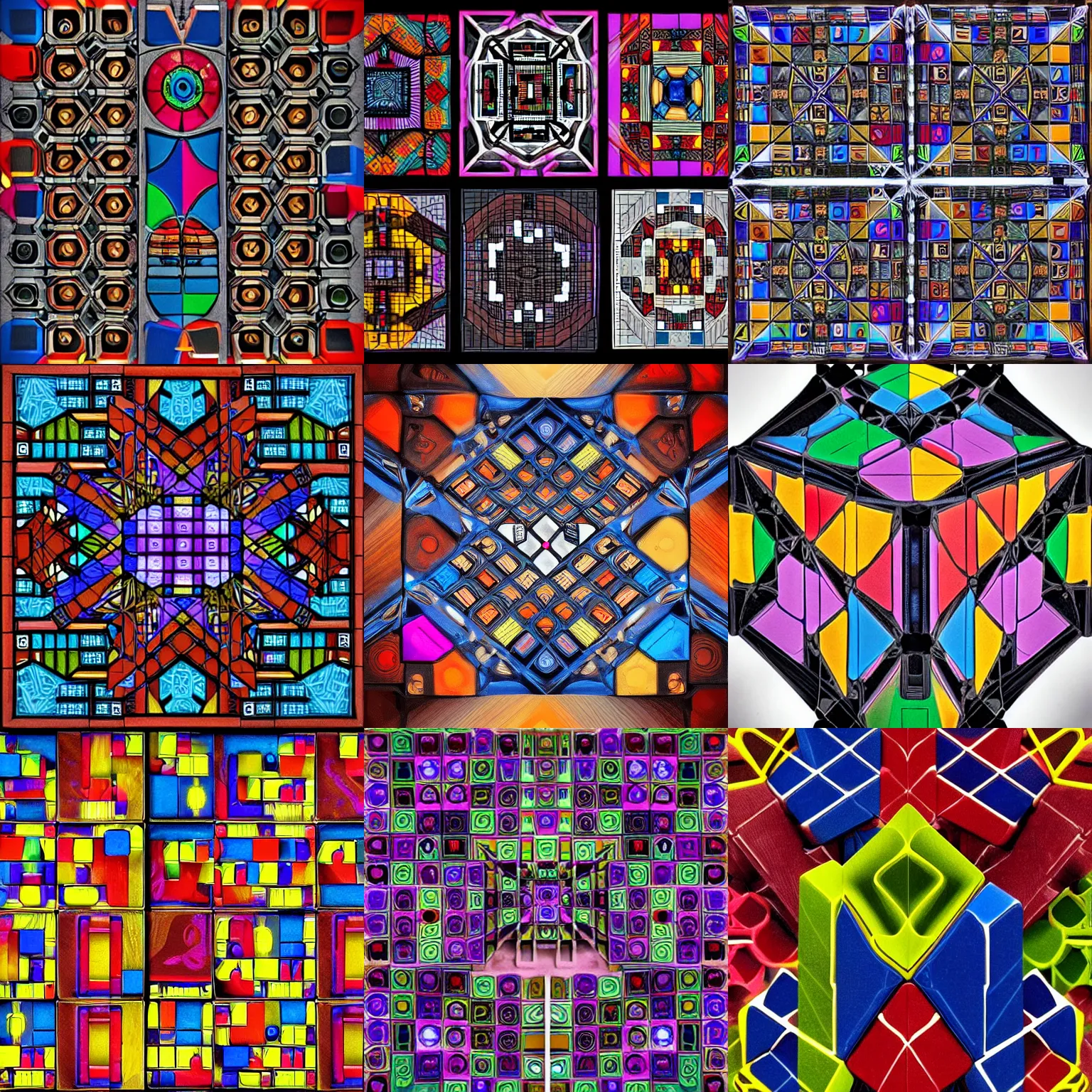 Prompt: A combination of the Lament Configuration and rubik cube, hyper detailed, 4k, 8k shot by Fabien Charuau and Will Ellis