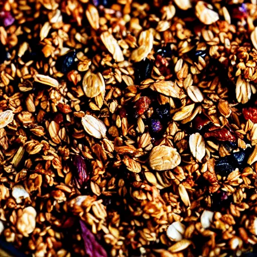 Image similar to close up high resolution photo of granola bar, very tasty, food photography, instagram, trending