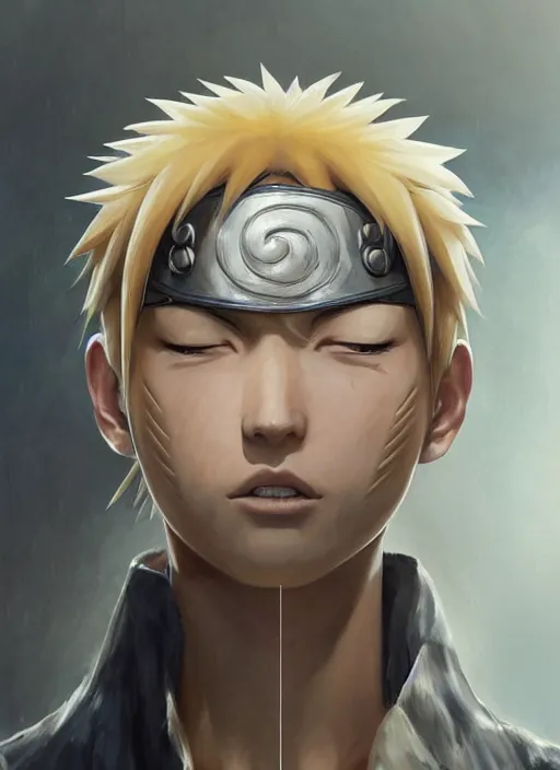 Uma pintura digital profissional da pele verde-oliva do naruto