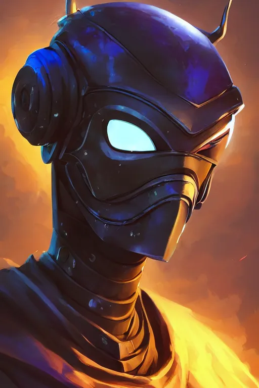 Image similar to epic mask helmet robot ninja portrait stylized as fornite style game design fanart by concept artist gervasio canda, behance hd by jesper ejsing, by rhads, makoto shinkai and lois van baarle, ilya kuvshinov, rossdraws global illumination radiating a glowing aura global illumination ray tracing hdr render in unreal engine 5