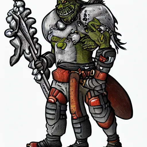 Image similar to an ork, illustration