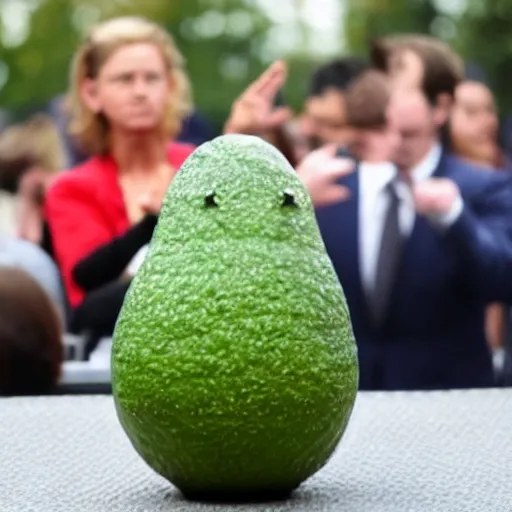 Image similar to mark zuckerberg as an avocado chair