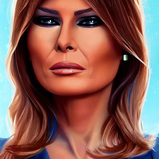 Image similar to melania trump, trending on artstation