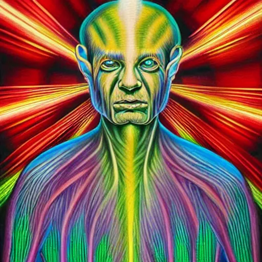 Image similar to Alex Grey art