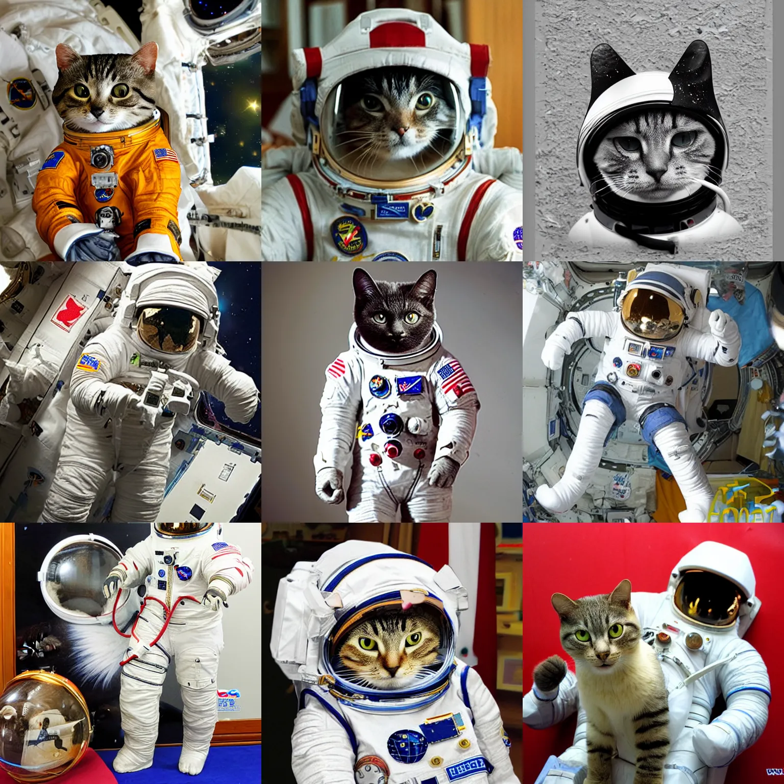 Prompt: astronaut cat, china inke style