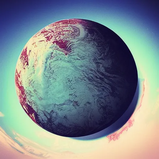 Image similar to “planet with mountains”