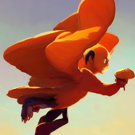 Image similar to peanut, peanut with wings, flying peanut, peanuts behance hd artstation by Jesper Ejsing, by RHADS, Makoto Shinkai and Lois van baarle, ilya kuvshinov, rossdraws