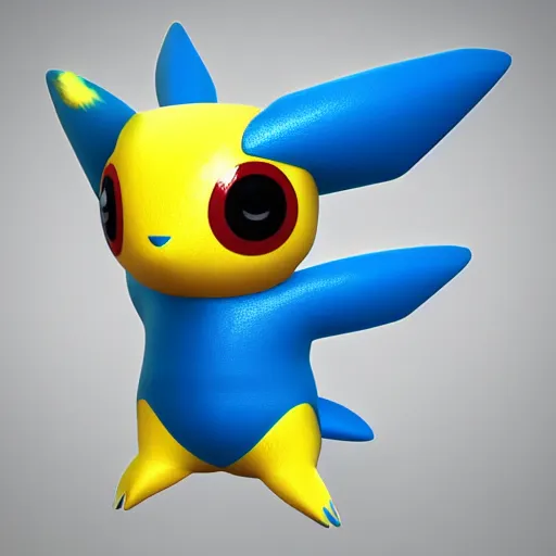 Prompt: 3 d render of an electric type pokemon