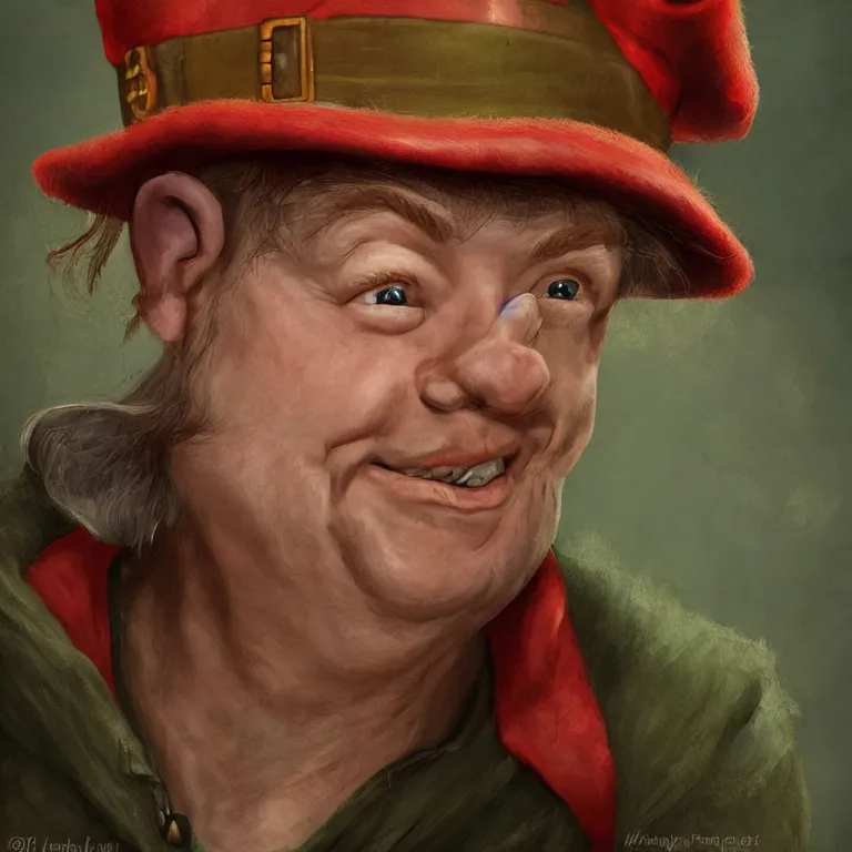 Prompt: Lindsay Graham as the real life Keebler Elf, artstation, highly detailed