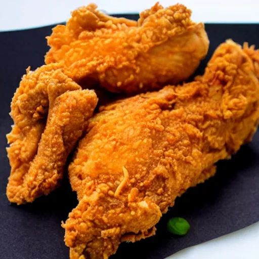 Image similar to half eaten perfect fried chicken