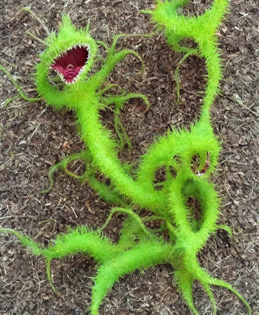 Image similar to beautiful cute carnivorous plant monster