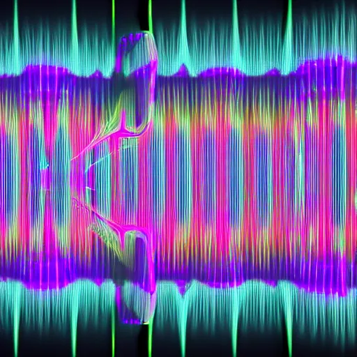 Prompt: the audio frequency waveform of love, Multidimensional, fractal amalgamation, asymmetrical, 8k, hyper realistic, octane render, hi-fructose, chromatic color scheme
