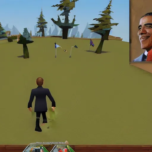 Image similar to obama in runescape