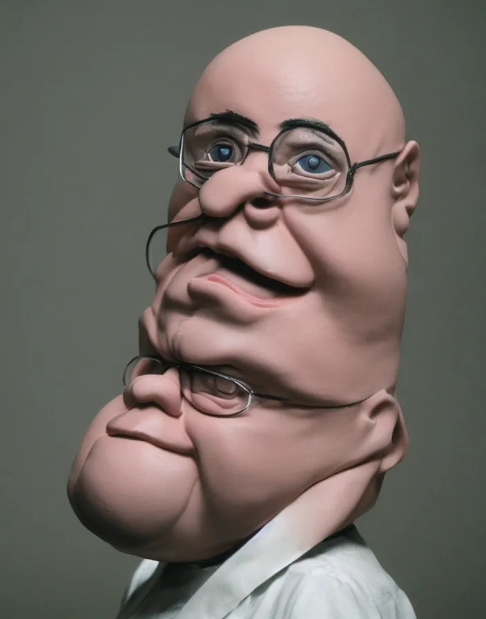 Image similar to 1990s candid photoshoot of Conehead Danny Devito ugly symmetrical porcelain doll, ambient lighting, atmospheric, stunning visuals, creative, cinematic, ultra detailed, trending on art station