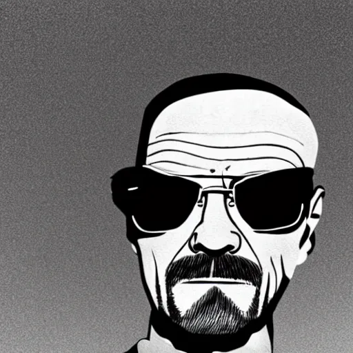 Image similar to walter white from the perspective of a ring doorbell camera, night, fisheye lens,