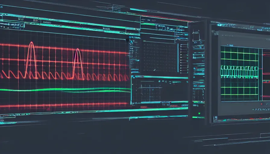 Image similar to rct screen showing oscilloscope on old soviet machine, volumetric lighting, photorealistic rendering, artstation, redshift, octane, golden ratio