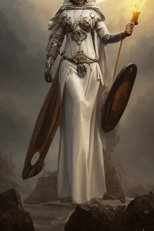 Image similar to goddess of the teutonic order, highly detailed, digital painting, artstation, concept art, smooth, sharp focus, illustration, unreal engine 5, 8 k, art by artgerm and greg rutkowski and edgar maxence