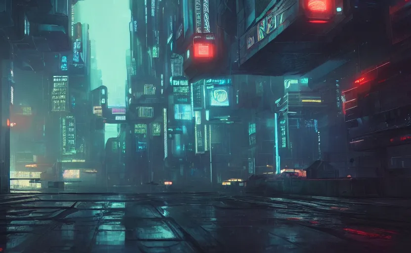 Prompt: A scene from bladerunner 2049, rendered by Beeple, cyberpunk style, environment concept, digital art, unreal engine, WLOP, trending on artstation, 4K UHD image,