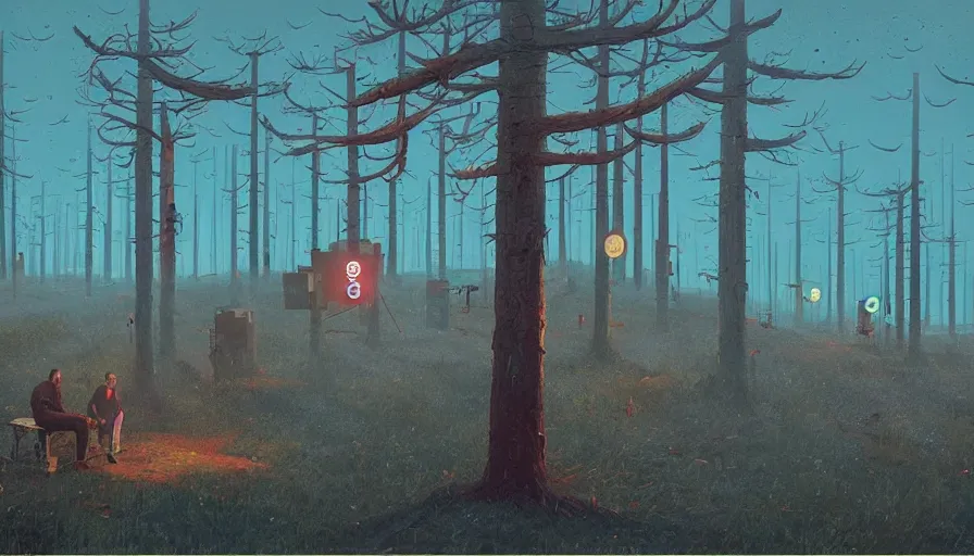 Image similar to Ben Howard by Simon Stålenhag resimlerinde