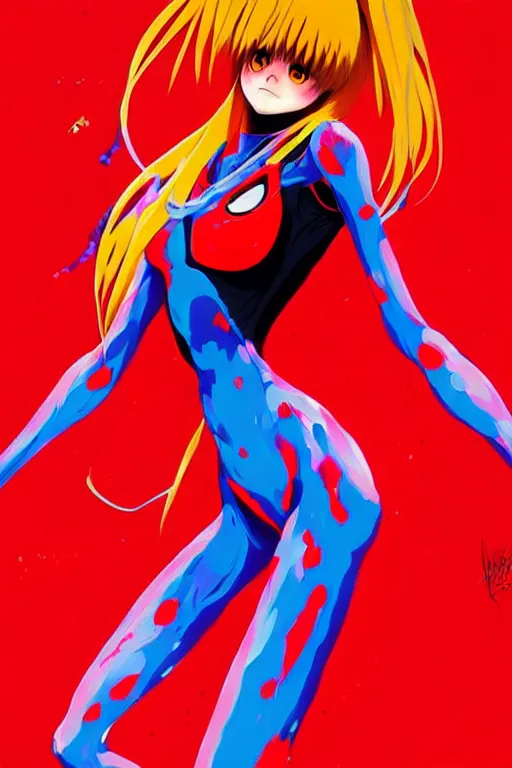 Image similar to a ultradetailed full body painting of asuka langley from evangelion, by conrad roset, greg rutkowski and ilya kuvshinov trending on artstation