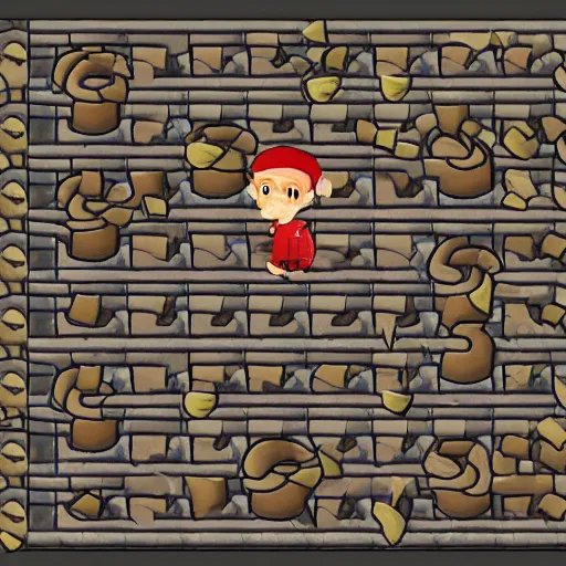 Image similar to thief lost in a labyrinthe of potatoes